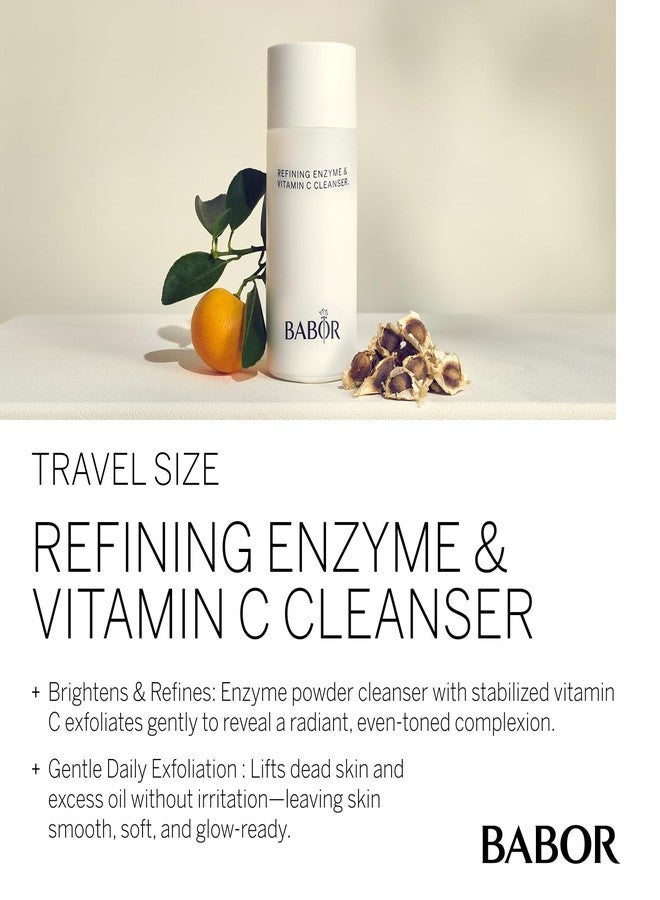 بابور غسول بابور المنقي بالإنزيمات وفيتامين سي، غسول بودرة إنزيمي للسفر، غسول مقشر للوجه، مقشر لطيف للوجه لتفتيح وتوحيد لون البشرة، 0.5 أونصة - Image 2